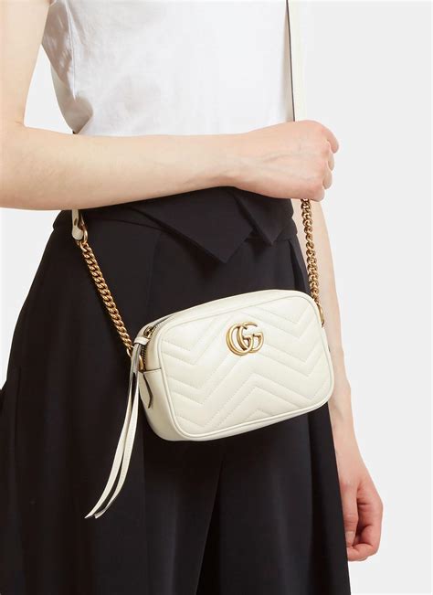 gucci white super mini gg marmont bag|Gucci Marmont matelasse mini bag.